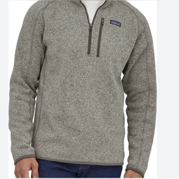 Patagonia Men's The Better Sweater Quarter-Zip in Heathered Gray XL - Picture 2 of 7